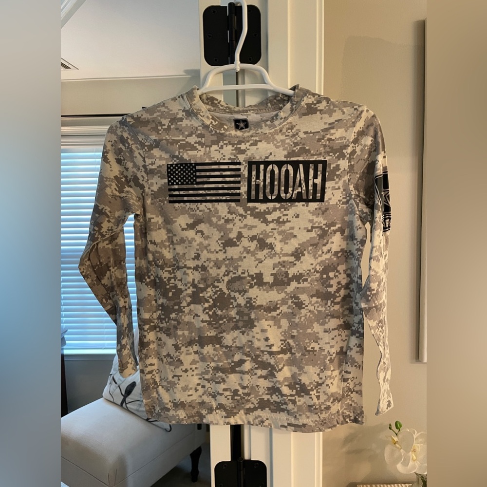 US Army Hooah Long Sleeve Shirt - Youth Medium